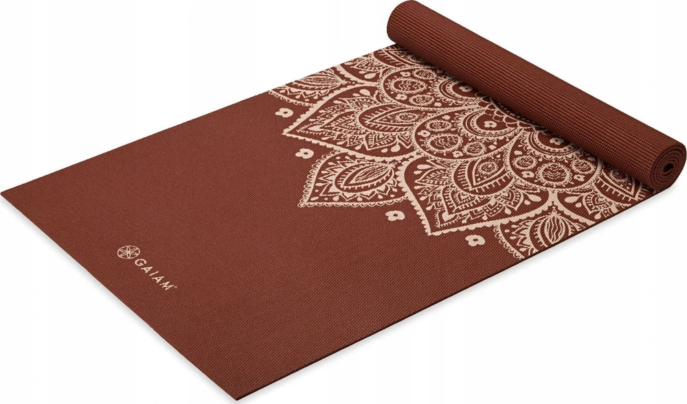 Gaiam Intense Rust Saulės laikrodžio gėlės jogos kilimėlis, 5 mm, 65733