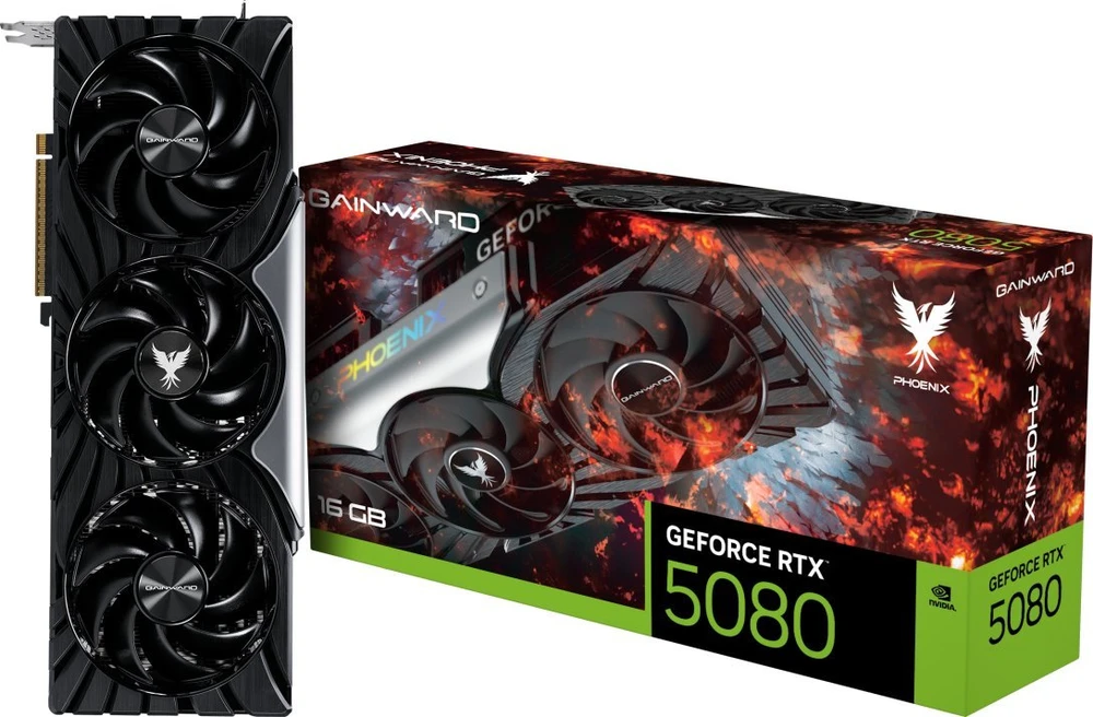 Vaizdo plokštė „Gainward GeForce RTX 5080 Phoenix“ su NVIDIA 16 GB GDDR7 atmintimi