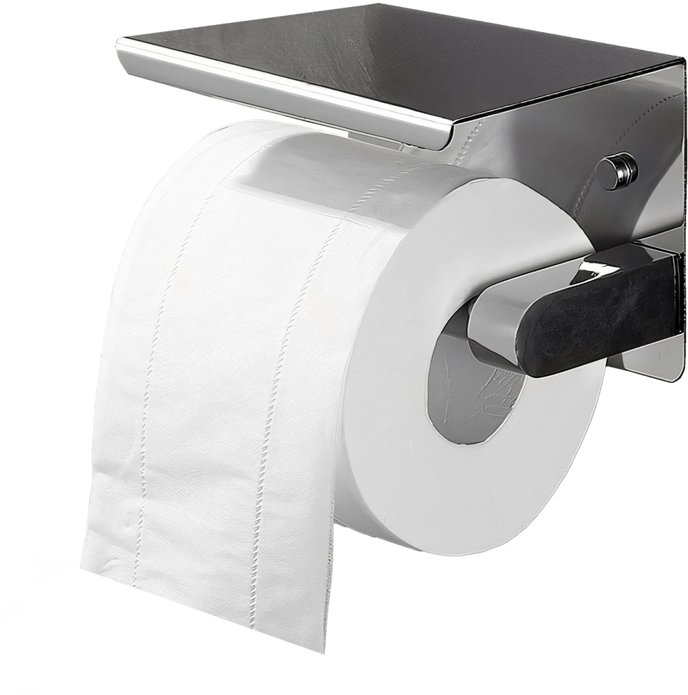 Galicja Laikiklis na papier toaletowy su półką chrom sidabrinė do łazienki toalety wc