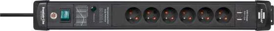 Brennenstuhl EMI/RFI 6gn, 3m, 2xusb, juoda 60.000a