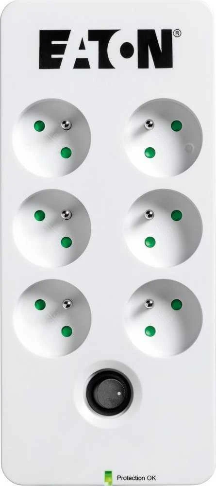 Eaton PB6F viršįtampių ribotuvas 6 AC išvestis(ys / čių) 220-250 V Juoda, Balta