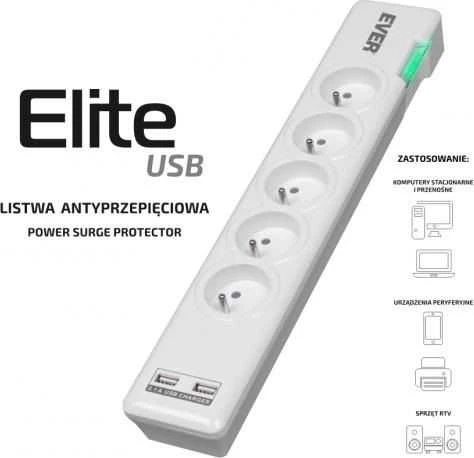 Maitinimo juosta Ever Elite T/LZ10-SPI000/0000 2xUSB