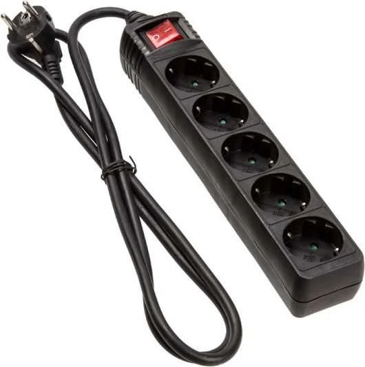 InLine maitinimo juosta 5 lizdai 1,5 m juoda (16451D)