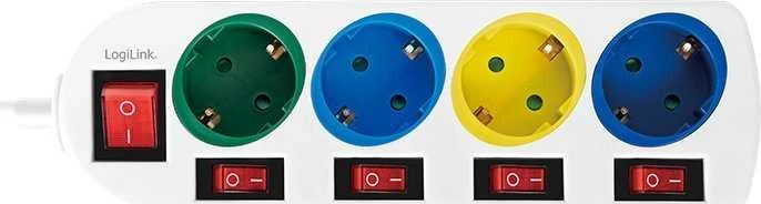 LogiLink 4 lizdai 1,5 m spalvos