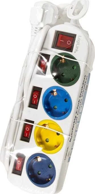 LogiLink 4 lizdai 1,5 m spalvos