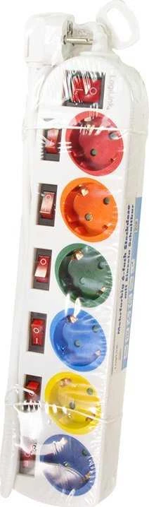 LogiLink 6 lizdai 1,5 m spalvos