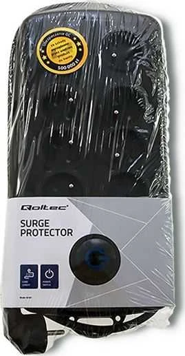 QOLTEC 50161 Apsaugos nuo viršįtampių Quick Switch 8 lizdai juodas 2,5m