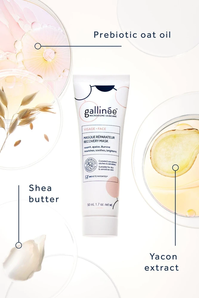 „Gallinee Microbiome Skincare“ regeneruojanti kreminio kaukė veidui, 50 ml
