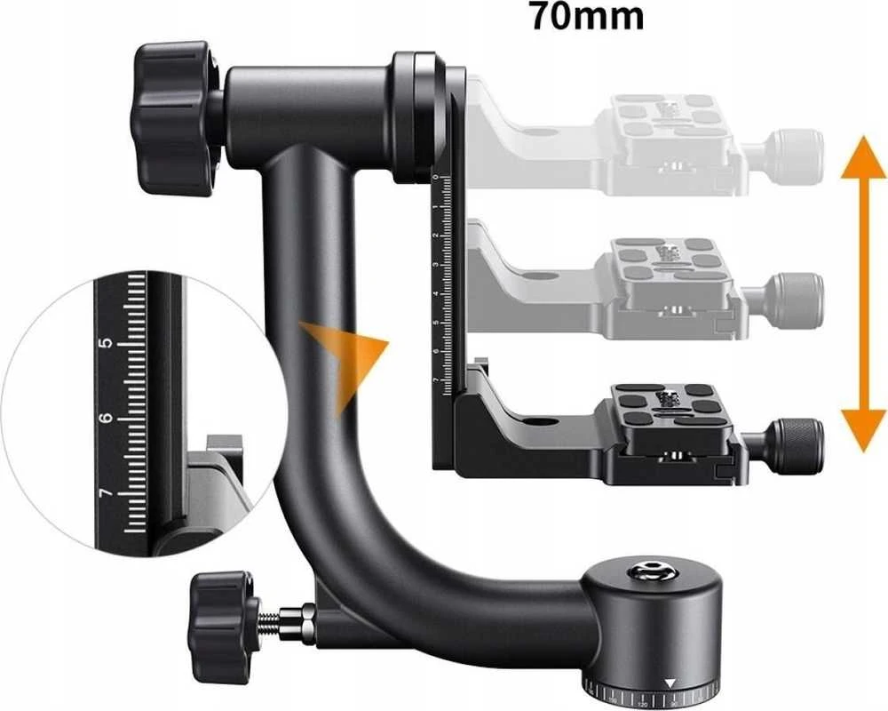 Galva Kf Panoraminė galvutė Pro Gimbal 20kg 1 / 4 3 / 8 K & f Concept / Kf 31.033