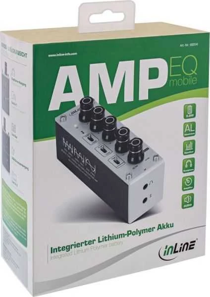 Ausinių stiprintuvas / garso priešstiprintuvis su ekvalaizeriu InLine® AmpEQ mobile
