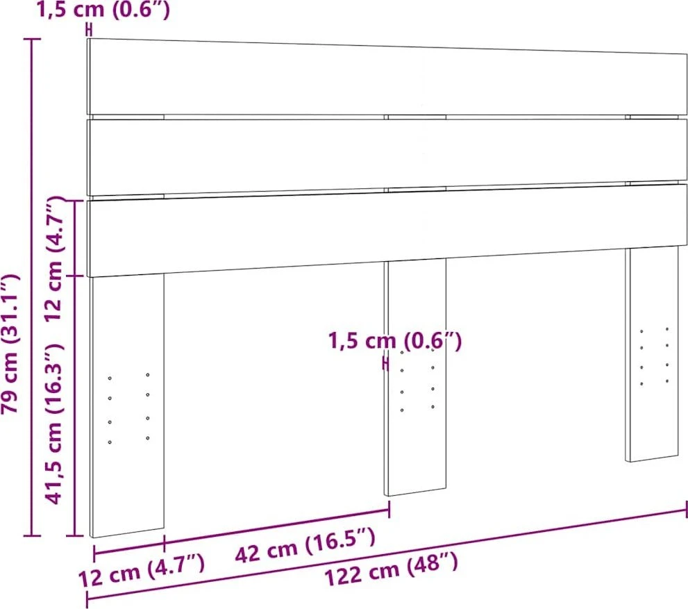 Galvūgalis, 120 cm, ąžuolo masyvo mediena