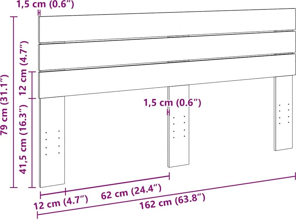 Galvūgalis, 160 cm, ąžuolo masyvas