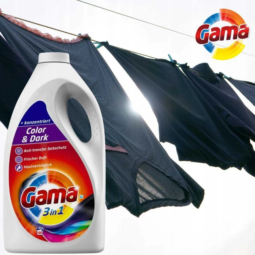 GAMA Gama spalvotų ir tamsių spalvų skalbimo gelis 4,5 l