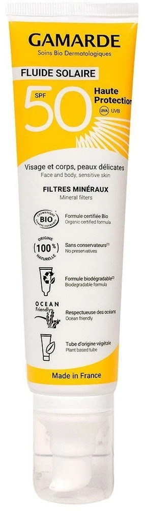 Gamarde Bio Apsauga nuo saulės Sunscreen Kreminis For Face & Body SPF 50, 100 ml