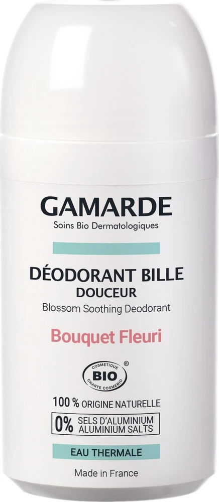 Gamarde Blossom Soothing Dezodorantas - Natūralus rutulinis dezodorantas su gėlių žiedais 50ml