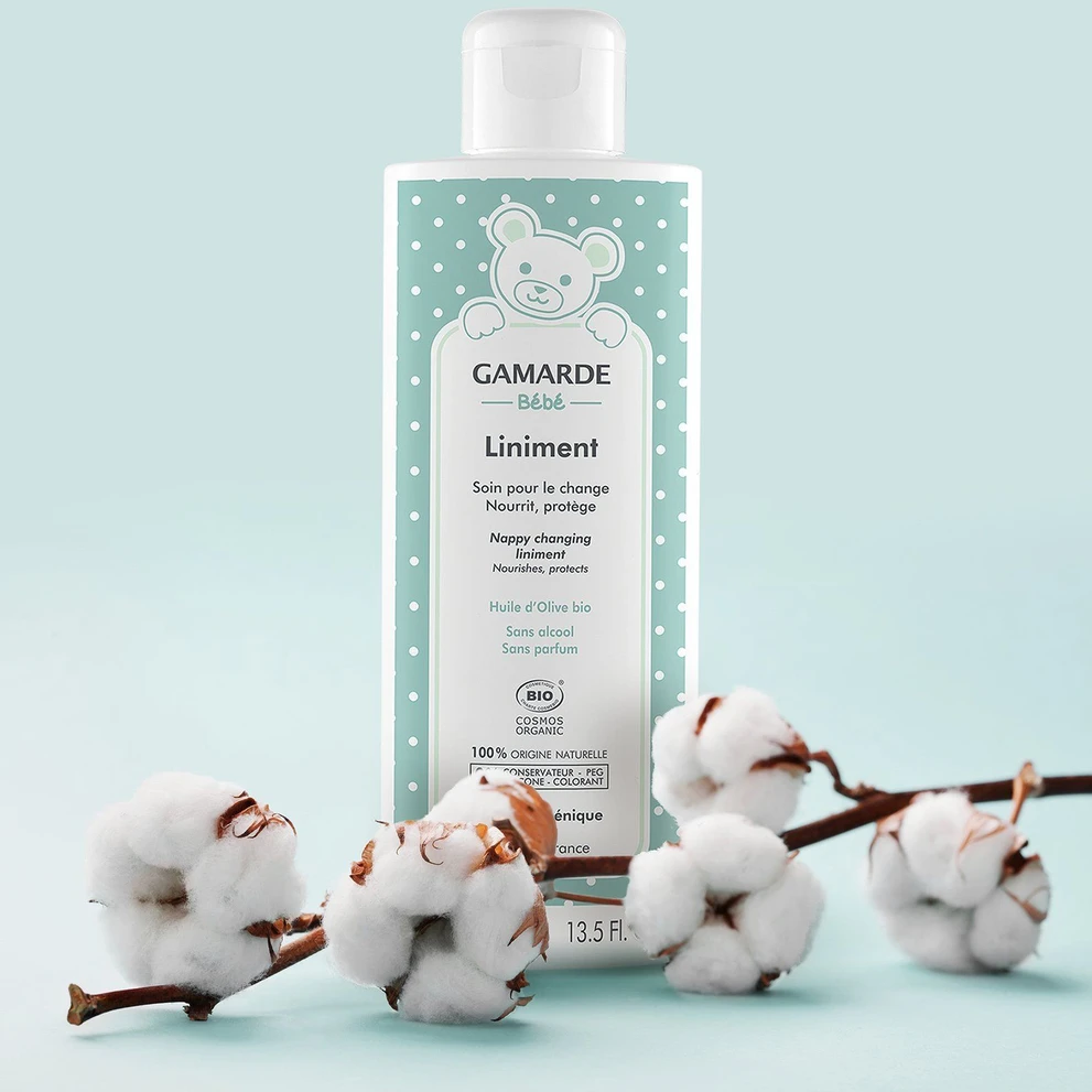 „Gamarde Baby Liniment Bio“ maitinamasis ir apsaugantis losjonas sauskelnėms keisti, 400 ml