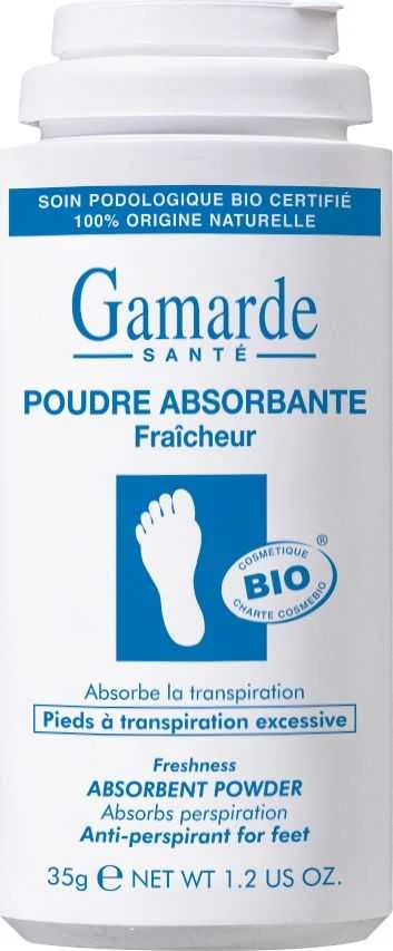 Gamarde Bio pėdų pudra nuo prakaitavimo, 35 g
