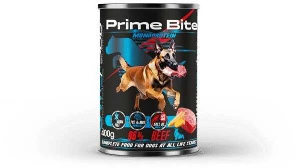 Game Dog PRIME BITE Monoprotein jautiena with carrots – drėgnas ėdalas šunims – 400g