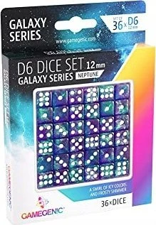 „Gamegenic“ – „Galaxy“ serijos – „Aurora“ – D6 kauliukų rinkinys 16 mm (12 vnt.)