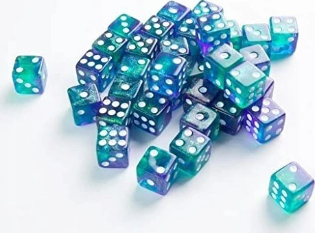 „Gamegenic“ – „Galaxy“ serijos – „Aurora“ – D6 kauliukų rinkinys 16 mm (12 vnt.)