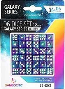 „Gamegenic“ – „Galaxy“ serijos – „Aurora“ – D6 kauliukų rinkinys 16 mm (12 vnt.)