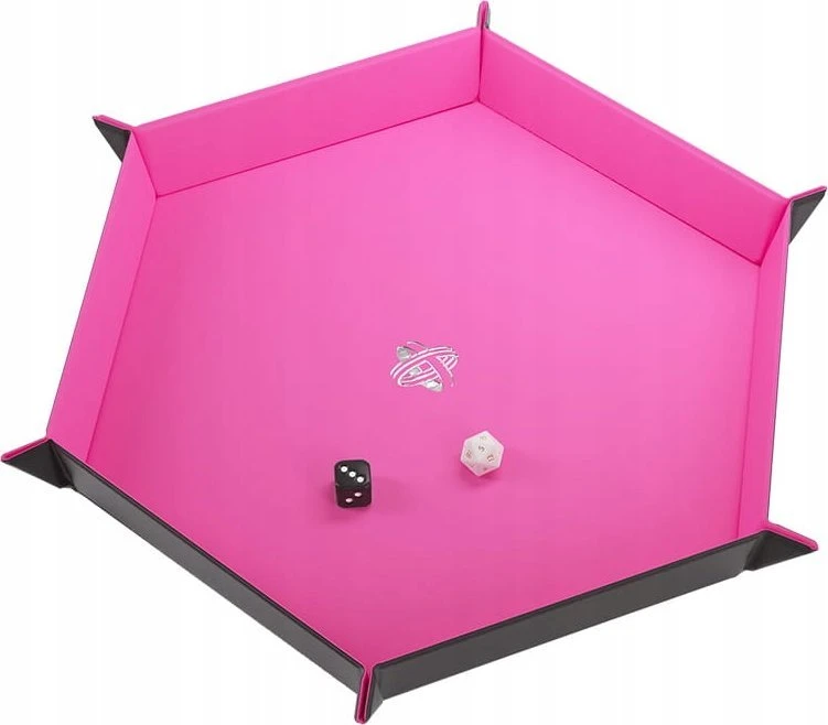 Gamegenic - Magnetic Dice Tray Hexagonal Juodas/Rožinė