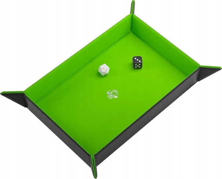 Gamegenic Gamegenic: Magnetinis kauliukų dėklas – stačiakampis – juodas/žalias