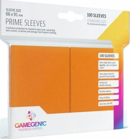 Gamegenic : Prime CCG Sleeves (66x91 mm) - Oranžinis, 100 vnt