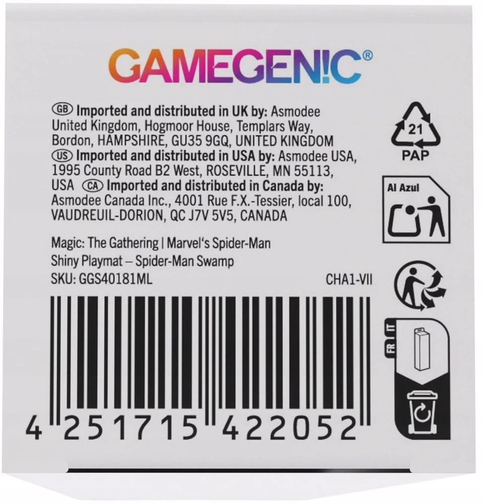 Gamegenic Gamegenic: Magic the Gathering - Marvel's Spider-Man - Shiny Playmat - Swamp