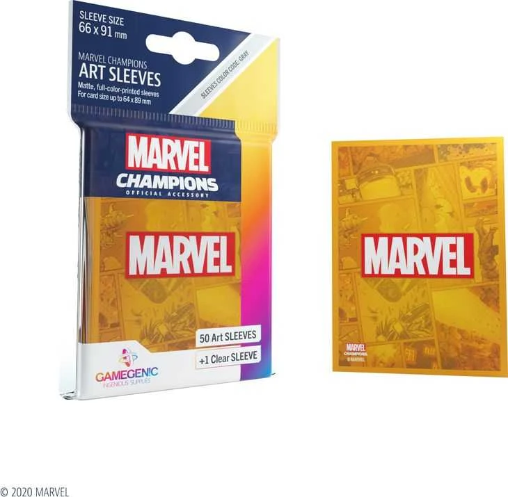 Gamegenic MARVEL Art Sleeves (66 mm x 91 mm) Oranžinis 50+1 vnt.