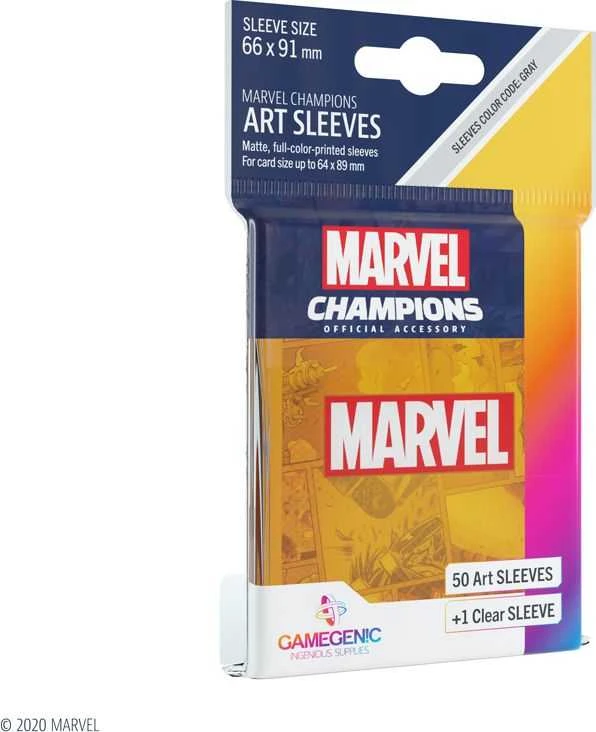 Gamegenic MARVEL Art Sleeves (66 mm x 91 mm) Oranžinis 50+1 vnt.