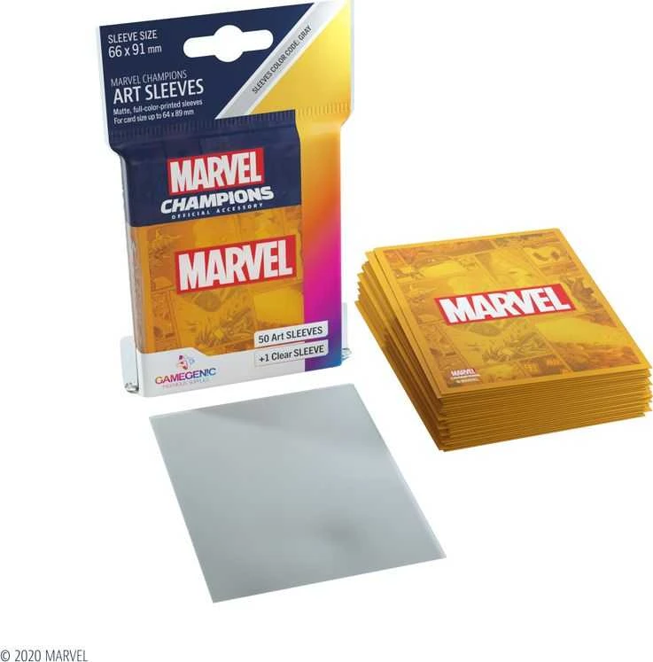 Gamegenic MARVEL Art Sleeves (66 mm x 91 mm) Oranžinis 50+1 vnt.
