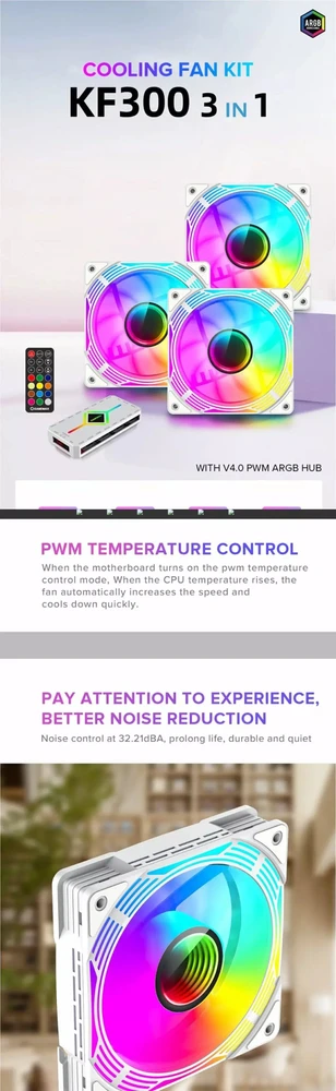 Gamemax Case Fan | KF300 BK | Juodas