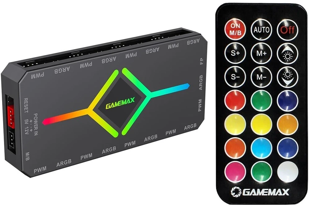 „Gamemax“ | V4.0 ARGB PWM ŠAKOTUVAS BK | Žaidimų korpuso šakotuvas