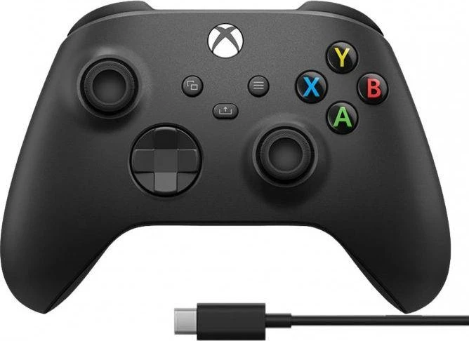 Microsoft XBOX Series belaidis valdiklis su USB-C kabeliu (Carbon Juodas)