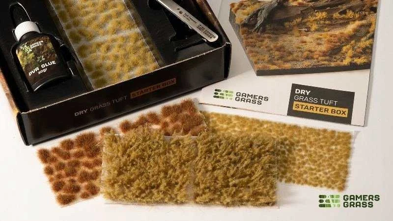 Gamers Grass Žolė žaidėjams Žolė žaidėjų žolė: Tuft Starter Boxes – Dry Grass