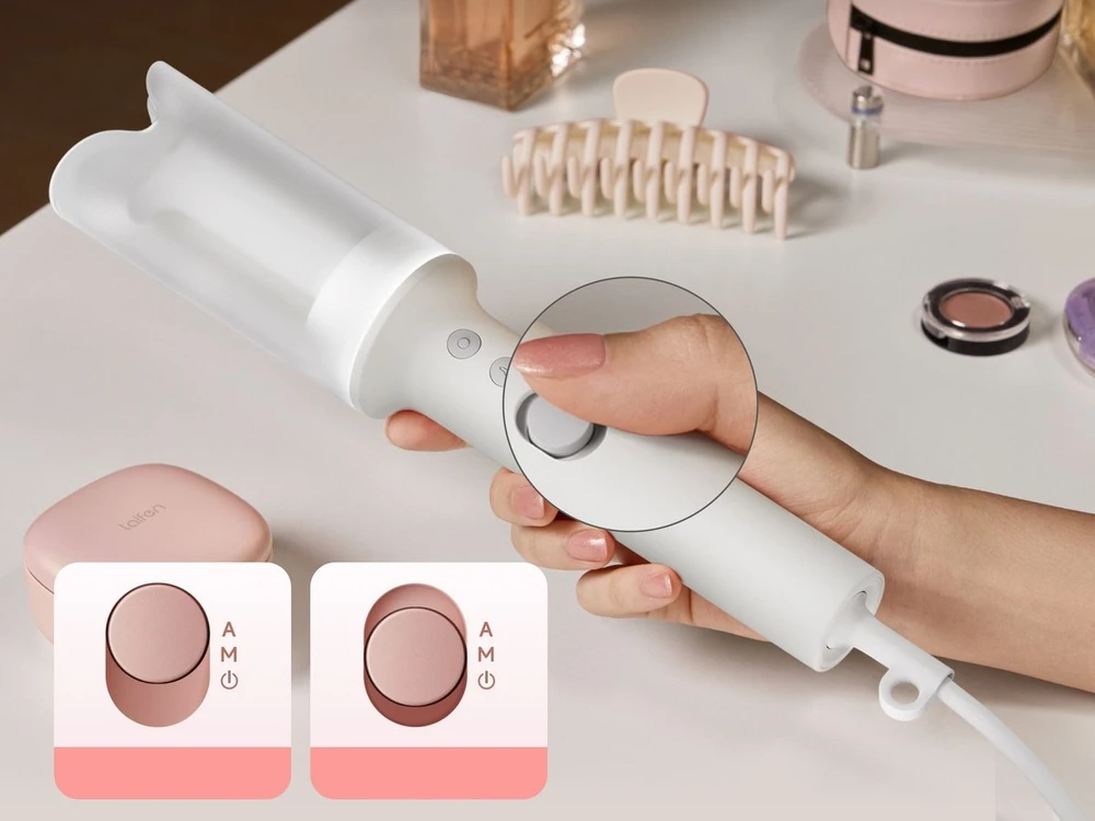 Garbanojimo žnyplės Aptel Laifen automatinė Garbanojimo žnyplės S1 su Jonizacją Volelis Ceramiczny 32mm ToF Balta