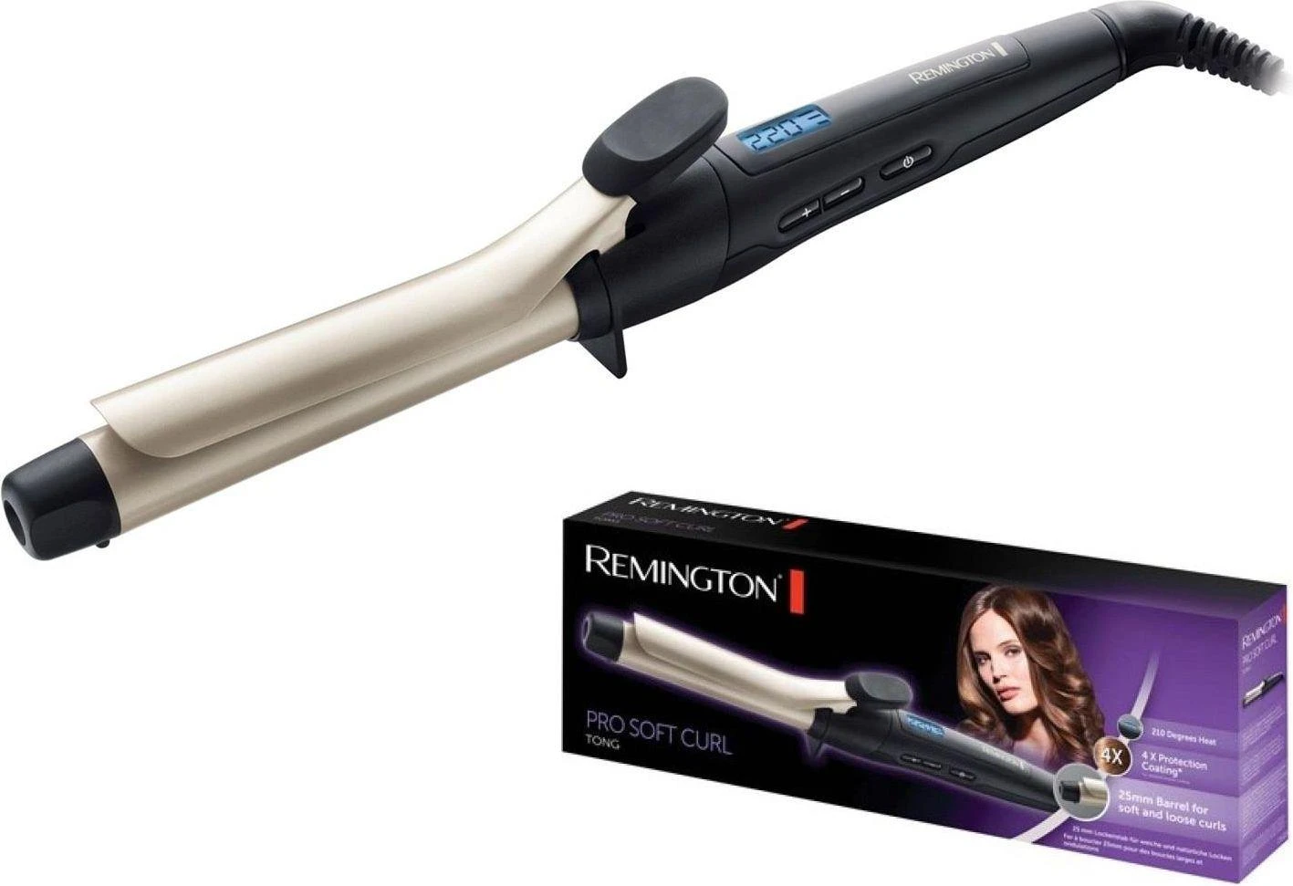 Curling iron for hair REMINGTON Pro Soft Curls CI6325 (juodos spalvos)