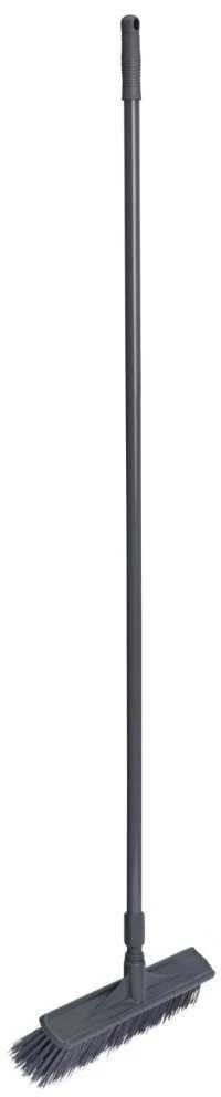 Sauber lauko šepetys su rankena 45 cm pilka