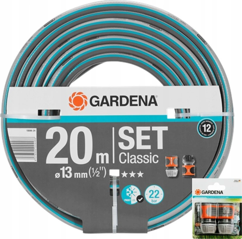  Gardena Classic žarna 13 mm (1/2") su jungtimis