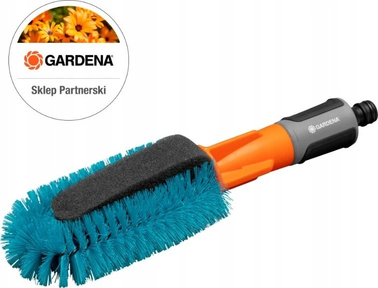 Gardena "Cleansystem" dviračio šepetys skirtas dviračiams, priekaboms ir vaikiškiems vežimėliams plauti