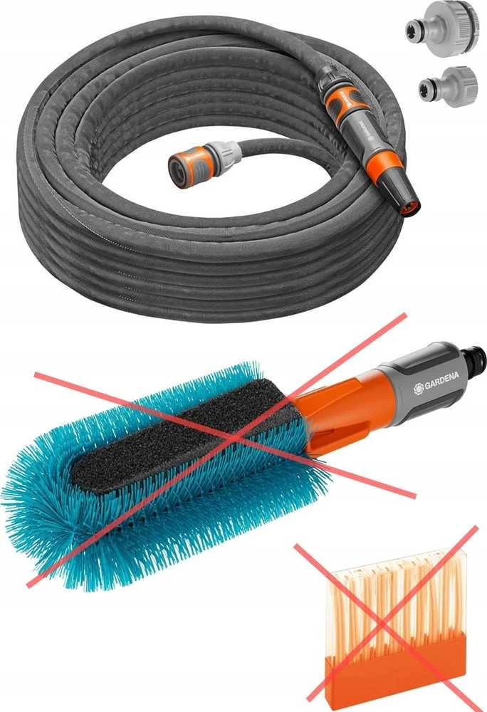 Gardena "Cleansystem" dviračio plovimo rinkinys su dviračio šepečiu, žarna ir plovimo šampūno lazdelėmis