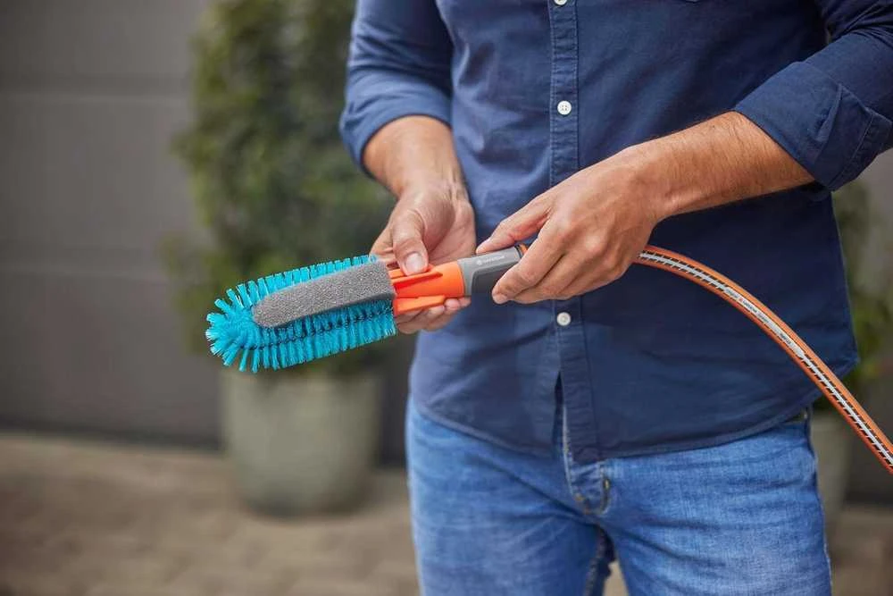 Gardena "Cleansystem" dviračio plovimo rinkinys su dviračio šepečiu, žarna ir plovimo šampūno lazdelėmis