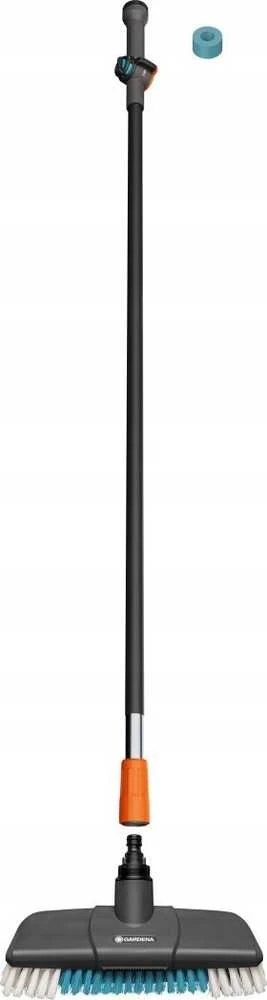 GARDENA Cleansystem plovimo rinkinys kietas su rankena M, plovimo šepetys (pilkas/turkis, darbinis plotis 27cm)