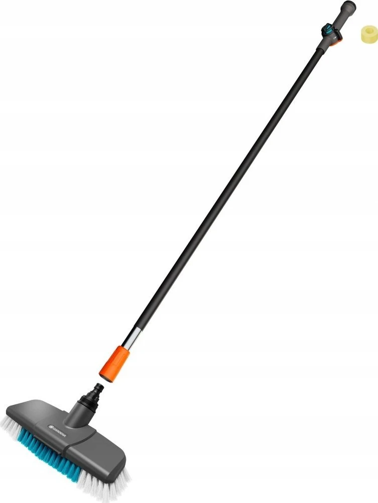GARDENA Cleansystem plovimo rinkinys kietas su rankena M, plovimo šepetys (pilkas/turkis, darbinis plotis 27cm)
