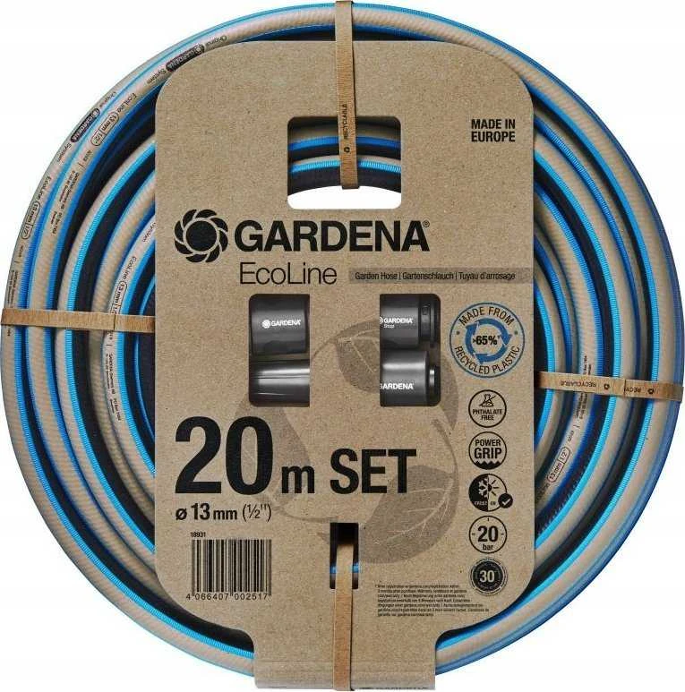 Gardena EcoLine žarna 13 mm 1/2 20m su sistemos dalimis