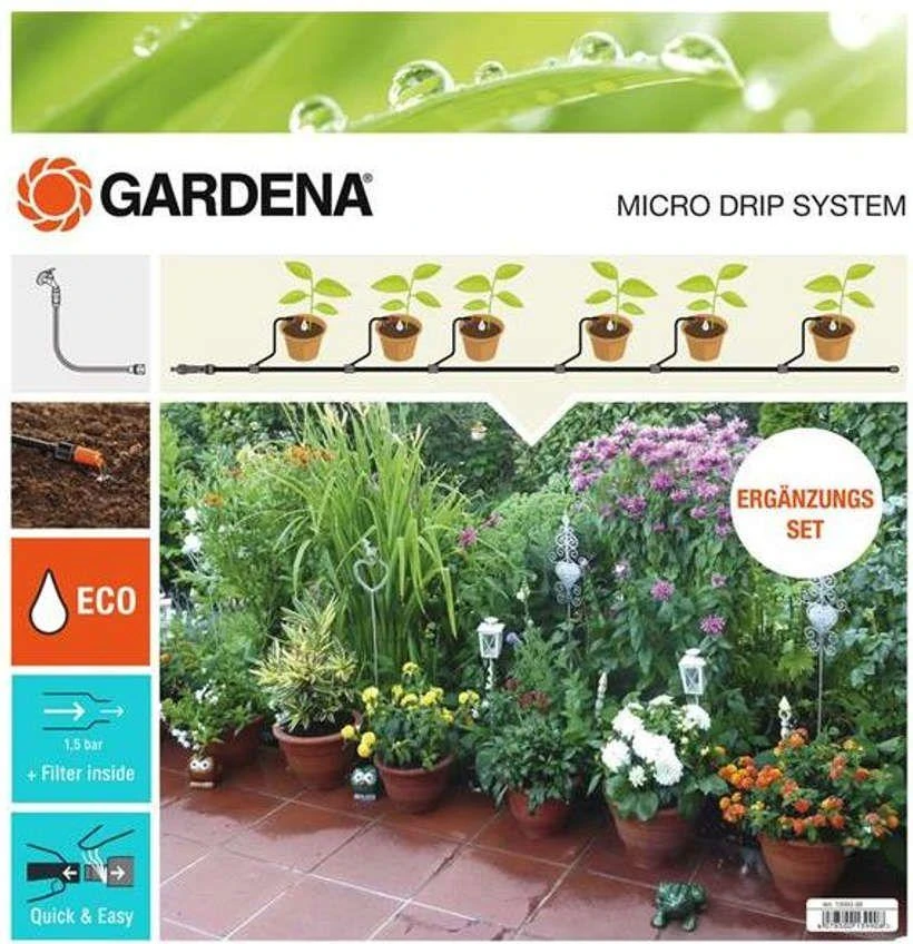 Gardena Pilnai automatizuota gėlių lovelių laistymo sistema