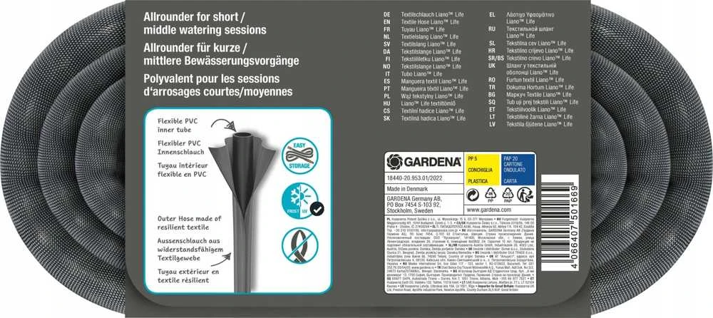 Gardena Tekstilinė žarna Liano™ Life (1/2"), 10 m