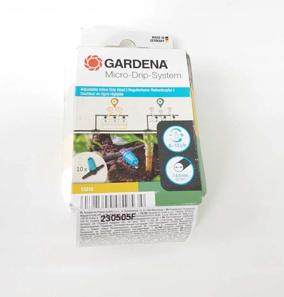 „Gardena Micro Drip“ lašelinės sistemos reguliuojamo serijos antgalis, 10 vnt.