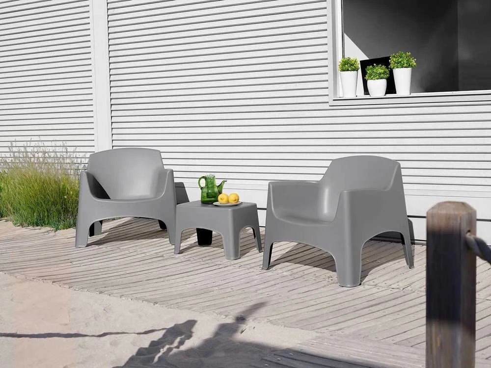 Lauko baldų komplektas Bica Sodo baldų komplektas Set Ibiza Terrace light pilka